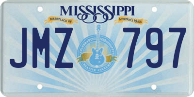 MS license plate JMZ797