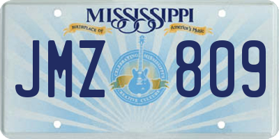 MS license plate JMZ809