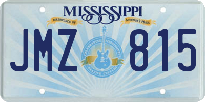 MS license plate JMZ815