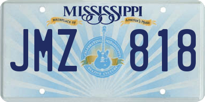 MS license plate JMZ818