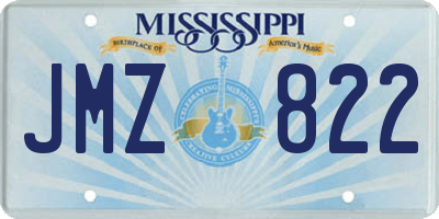 MS license plate JMZ822