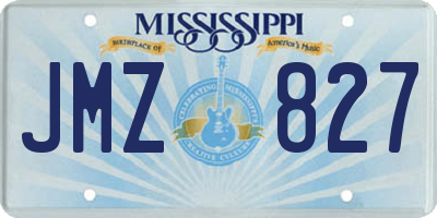 MS license plate JMZ827