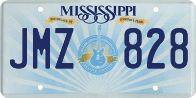 MS license plate JMZ828