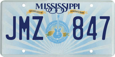 MS license plate JMZ847