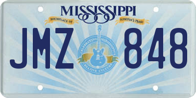 MS license plate JMZ848