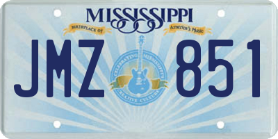 MS license plate JMZ851
