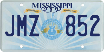 MS license plate JMZ852