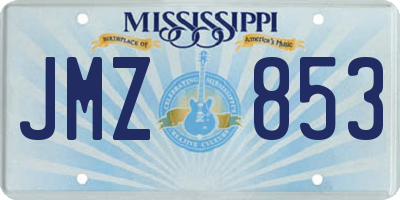MS license plate JMZ853