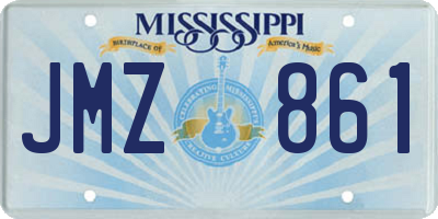 MS license plate JMZ861