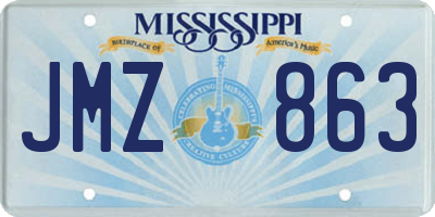 MS license plate JMZ863