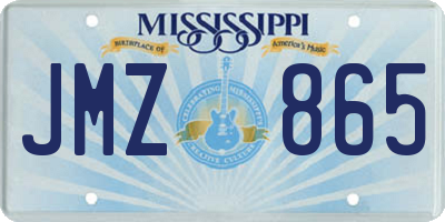 MS license plate JMZ865