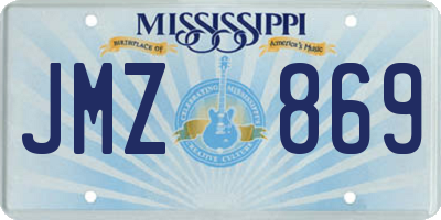 MS license plate JMZ869