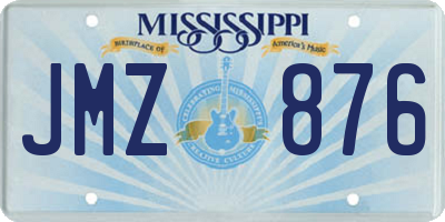 MS license plate JMZ876