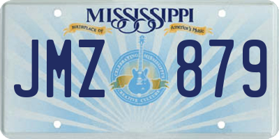 MS license plate JMZ879