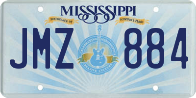 MS license plate JMZ884