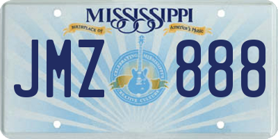 MS license plate JMZ888