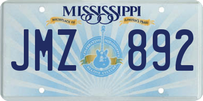 MS license plate JMZ892