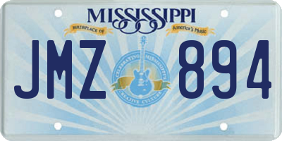 MS license plate JMZ894