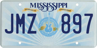 MS license plate JMZ897