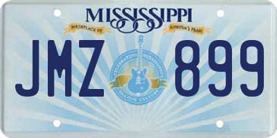 MS license plate JMZ899