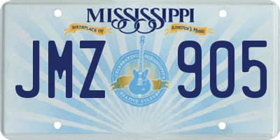 MS license plate JMZ905