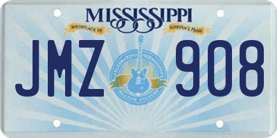 MS license plate JMZ908