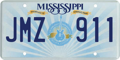 MS license plate JMZ911