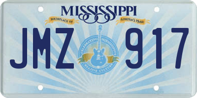 MS license plate JMZ917