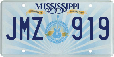 MS license plate JMZ919