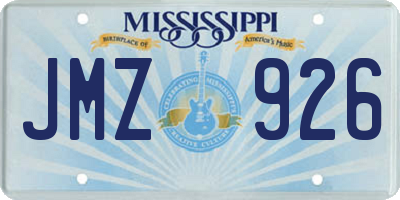 MS license plate JMZ926