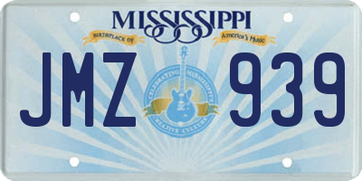 MS license plate JMZ939