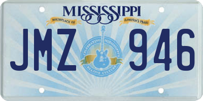 MS license plate JMZ946