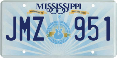 MS license plate JMZ951