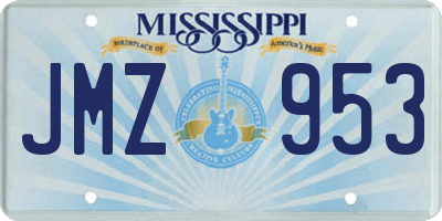 MS license plate JMZ953