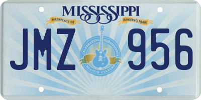 MS license plate JMZ956