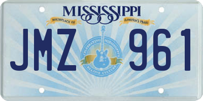 MS license plate JMZ961