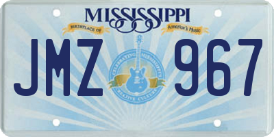 MS license plate JMZ967