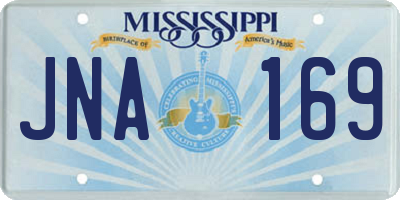 MS license plate JNA169