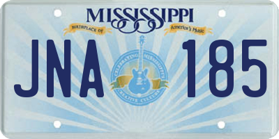MS license plate JNA185