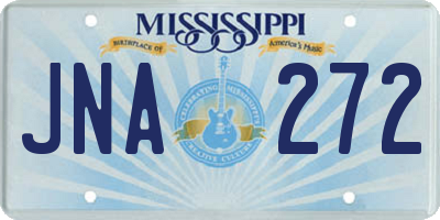 MS license plate JNA272