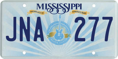 MS license plate JNA277