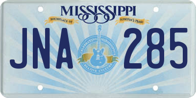 MS license plate JNA285
