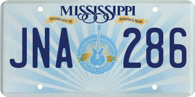 MS license plate JNA286