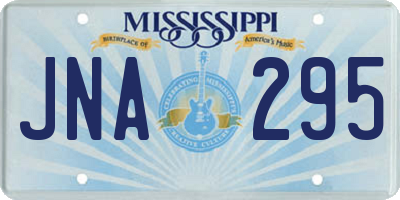 MS license plate JNA295