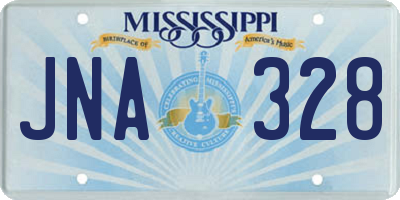 MS license plate JNA328