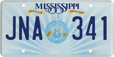 MS license plate JNA341
