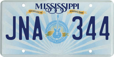 MS license plate JNA344
