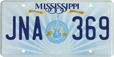 MS license plate JNA369