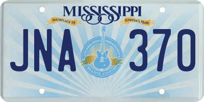 MS license plate JNA370