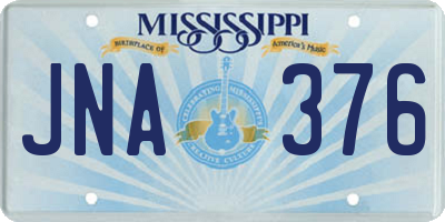MS license plate JNA376